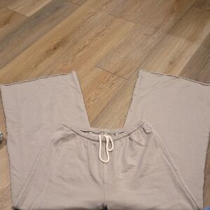 Aerie Offline Soft Taupe Lounge Pants Wide Leg